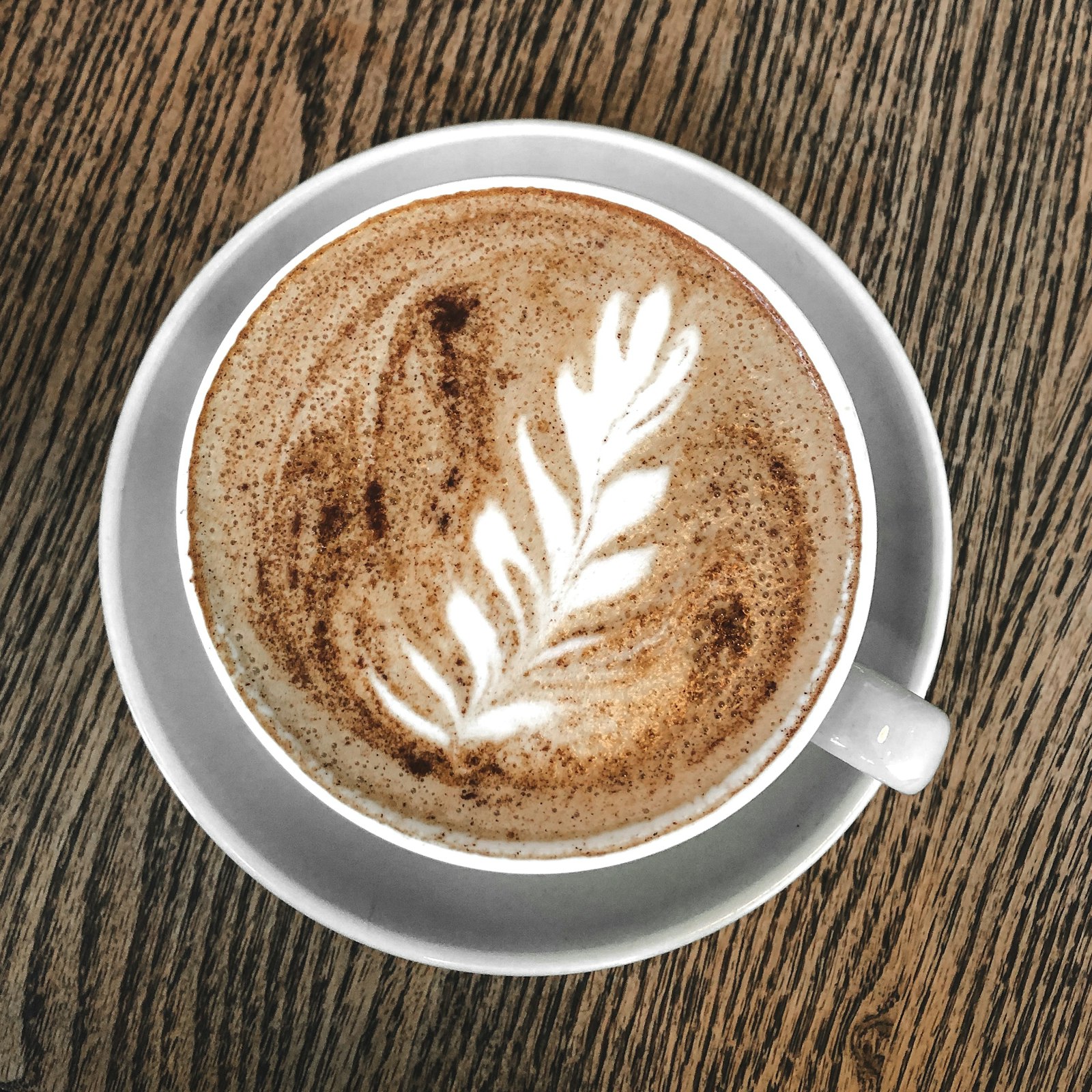 Latte art, üstten
